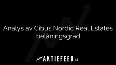 Analys av Cibus Nordic Real Estates belåningsgrad
