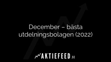 December – bästa utdelningsbolagen (2022)