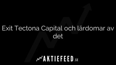 Exit Tectona Capital och lärdomar av det