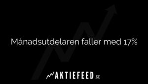 Månadsutdelaren faller med 17%