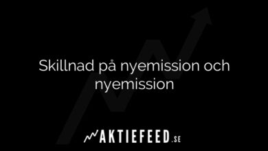Skillnad på nyemission och nyemission