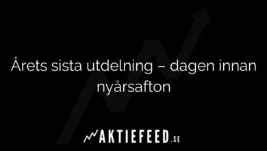 Årets sista utdelning – dagen innan nyårsafton