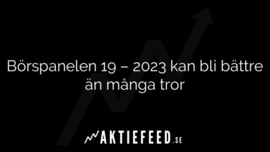 Börspanelen 19 – 2023 kan bli bättre än många tror