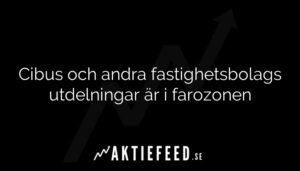 Cibus och andra fastighetsbolags utdelningar är i farozonen