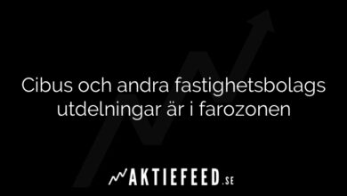 Cibus och andra fastighetsbolags utdelningar är i farozonen