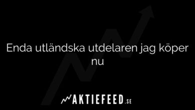 Enda utländska utdelaren jag köper nu