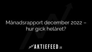 Månadsrapport december 2022 – hur gick helåret?