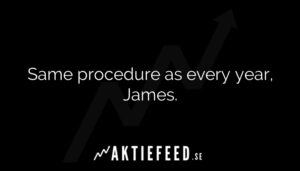Same procedure as every year, James.